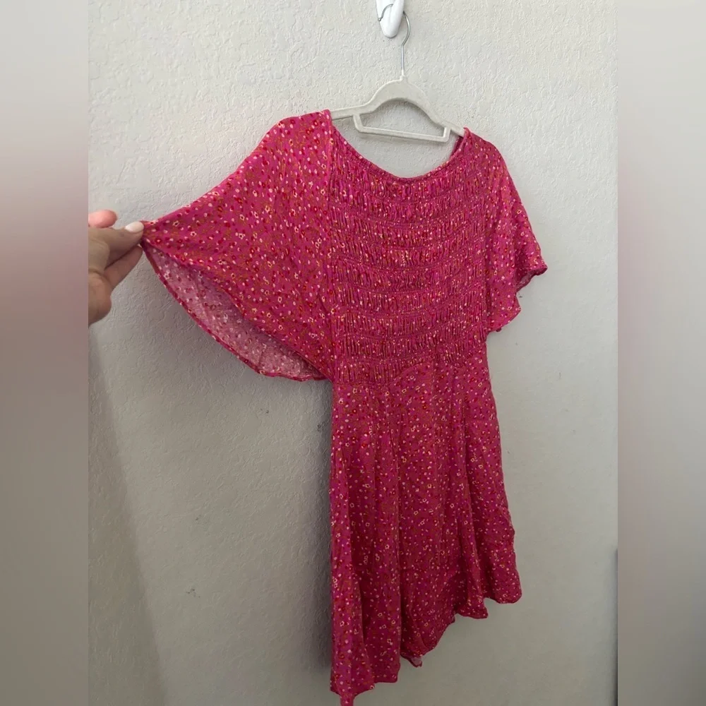 Free People Pink Floral Mini Dress Size Small